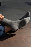 Polka Dot Sneaker Socks (wholesale): CACAO/BLUE