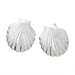 Sea Scallop Sterling Silver Stud Earring