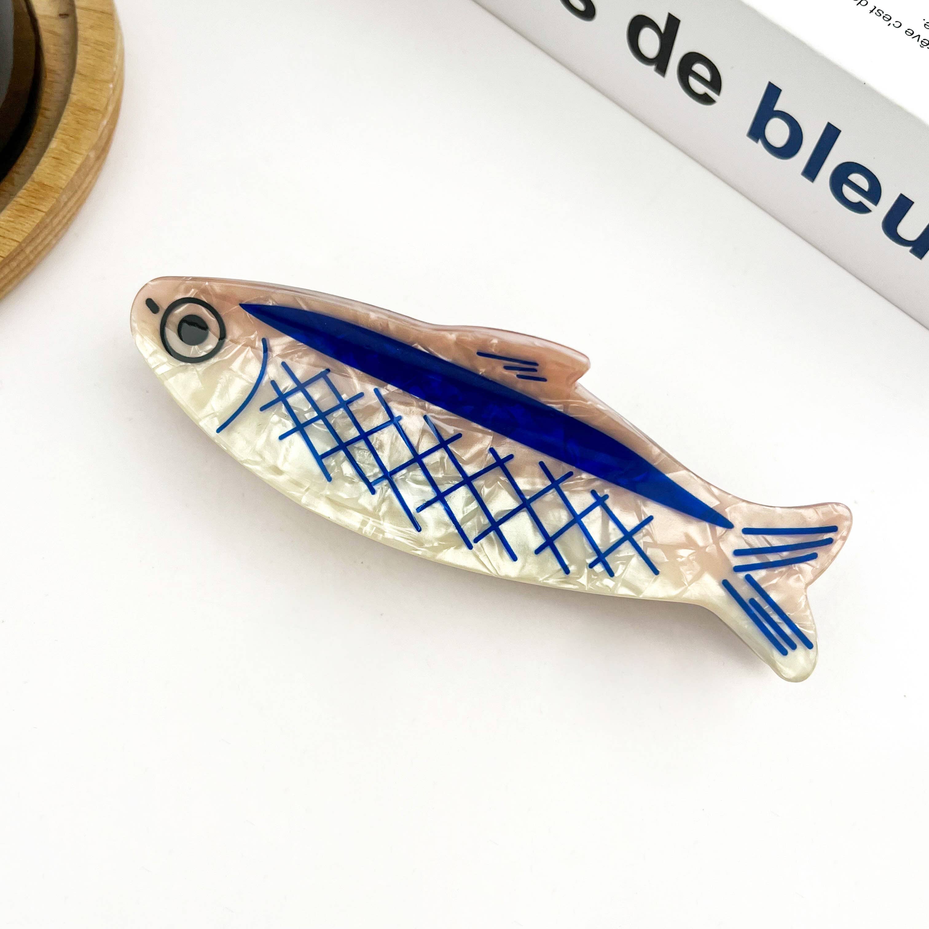 Sardine-Shaped Hair Claw Clip, Ocean Style Hair Clip: Sardine