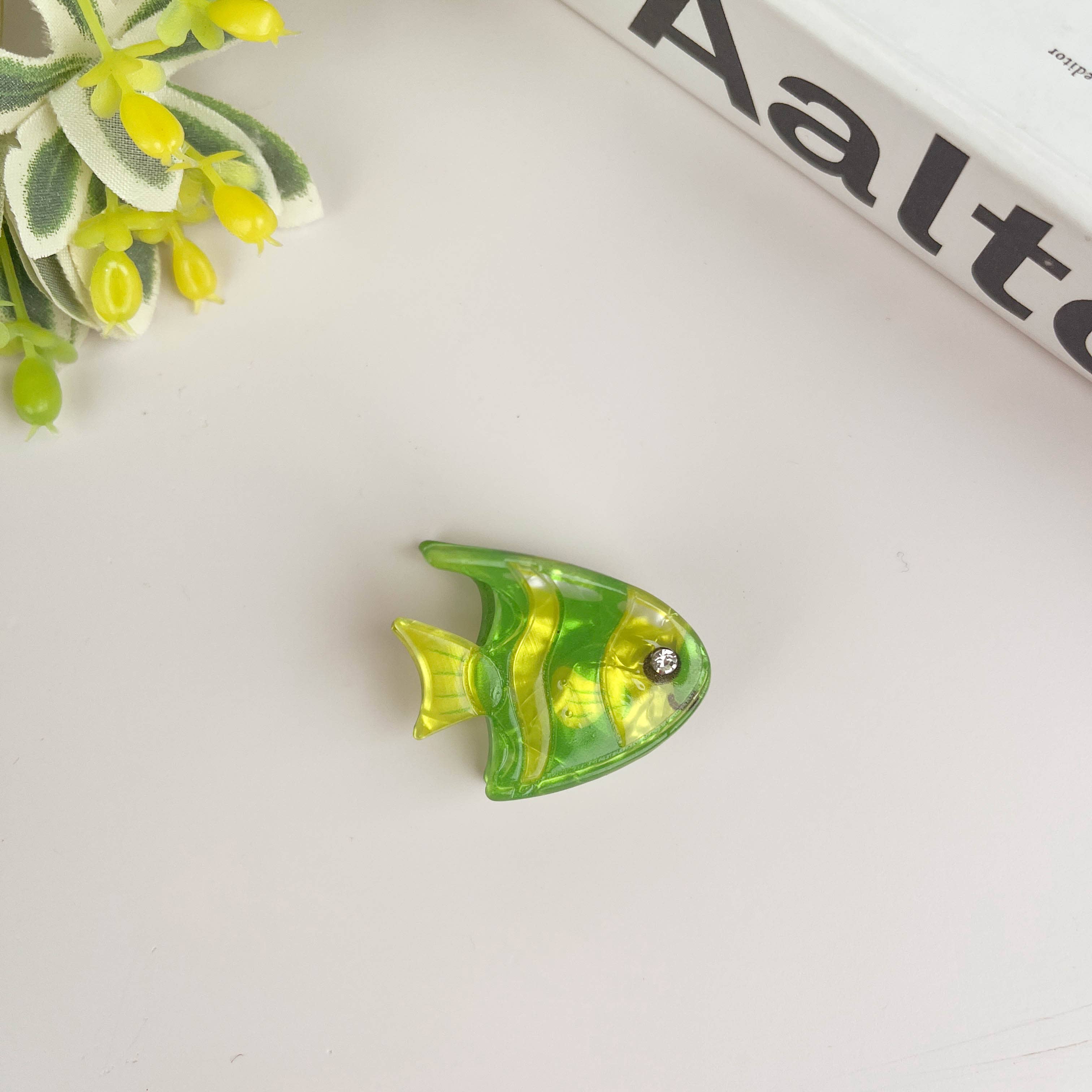 Marine Animal Series Hair Clip, Acetate Mini Claw Clips: H
