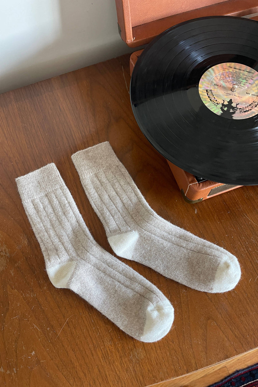Classic Cashmere Socks: Bluebell