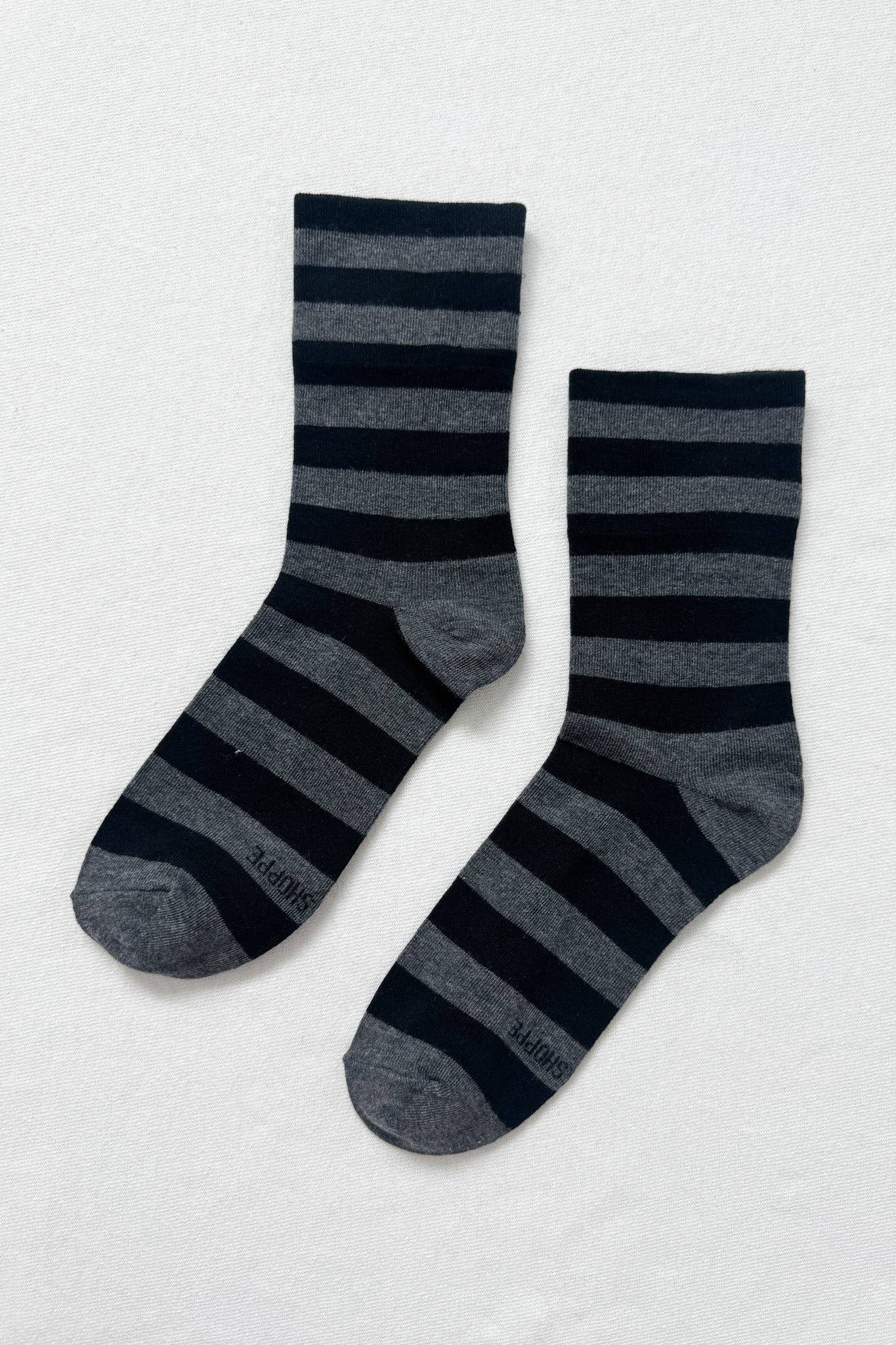 Wide Wally Socks (wholesale): WIDE / MATCHA STRIPE