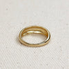 18k Gold Filled Mini Polished Dome Ring: 6.5