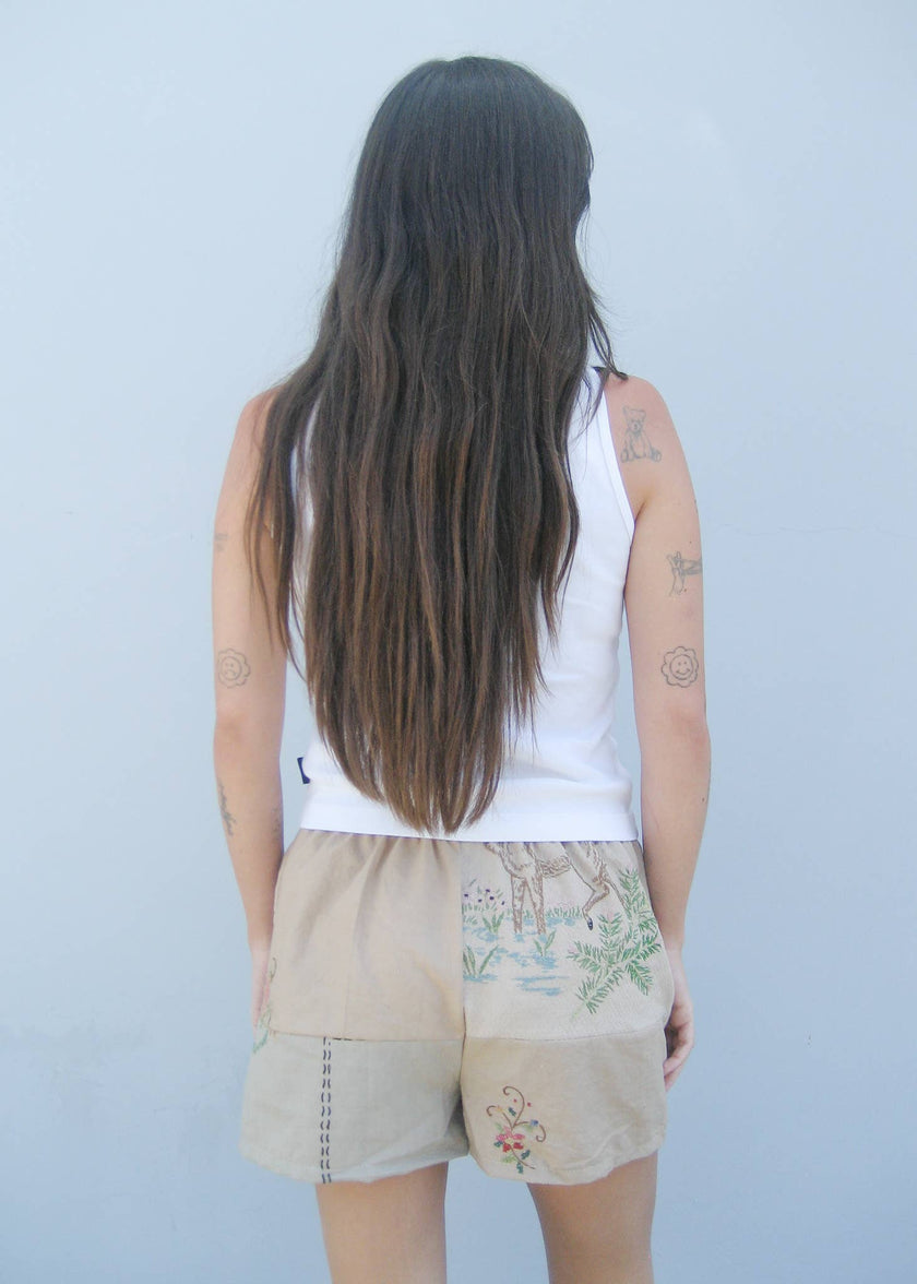 Embroidered Pieced Short Bundle