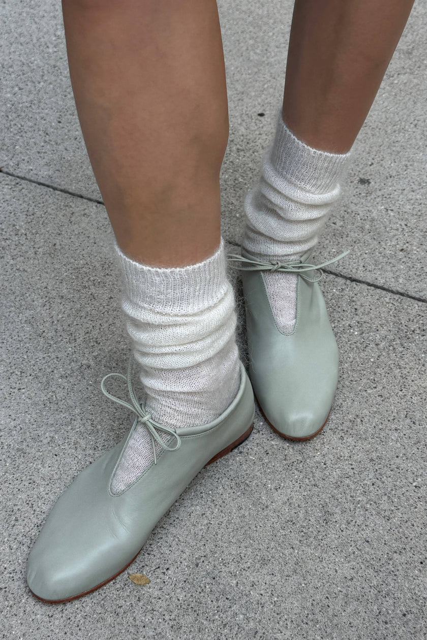 Mohair Veil Socks (wholesale): Mountain Olive