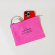 Washed Cotton Zipper Pouch | Candy