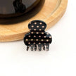 Classic Mini Polka Dot Hair Claw Clip, Cute Small Hair Clip: White