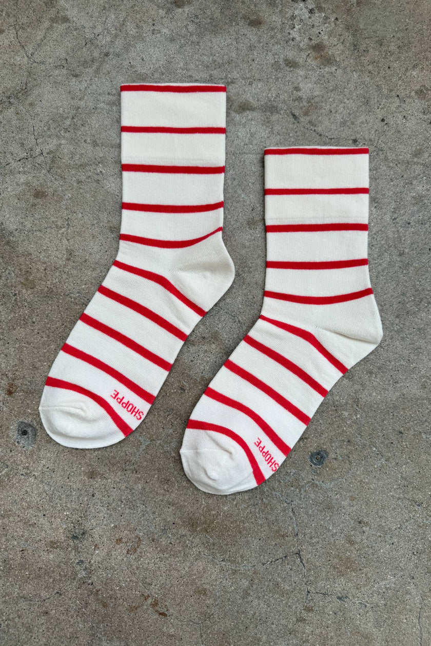 Wally Socks: Breton Stripe