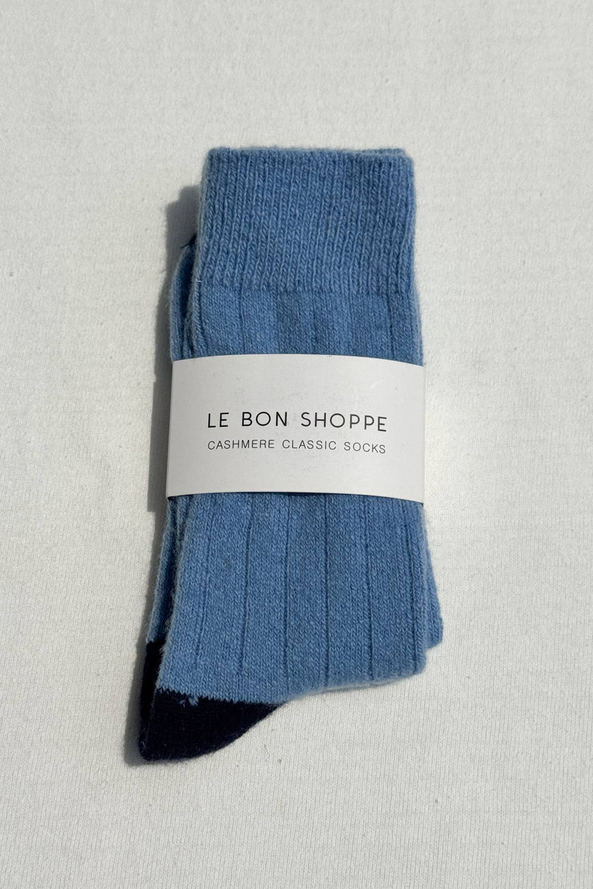 Classic Cashmere Socks: Bluebell