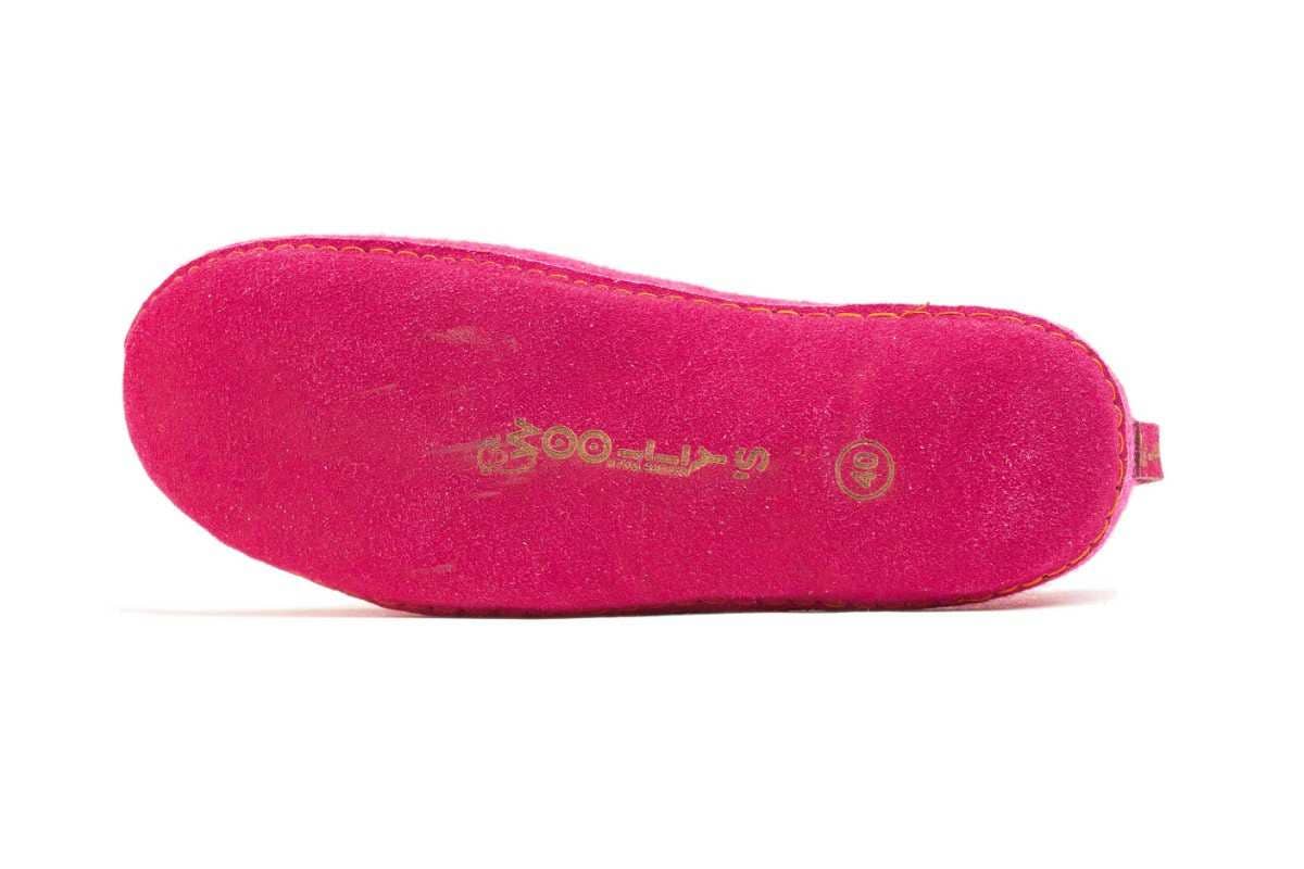 Indoor Shoes With Leather Sole - Fuchsia: 40