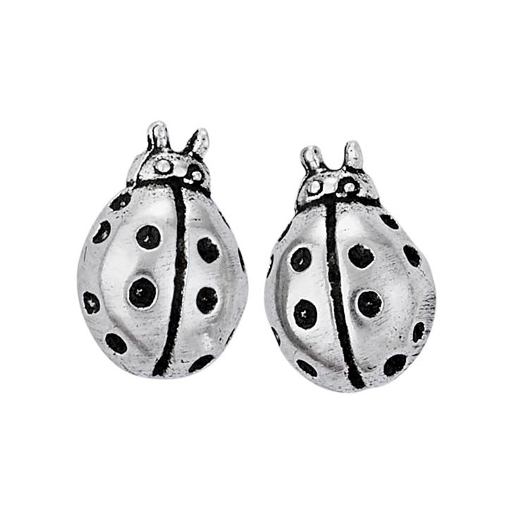 Sterling Silver Lady Bug Studs