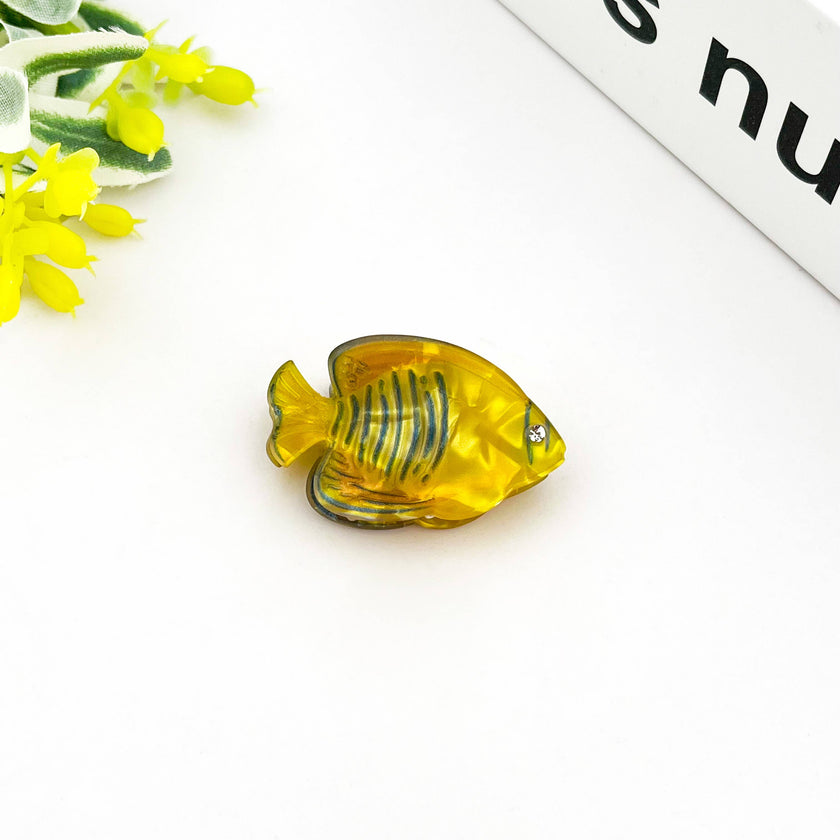 Marine Animal Series Hair Clip, Acetate Mini Claw Clips: H