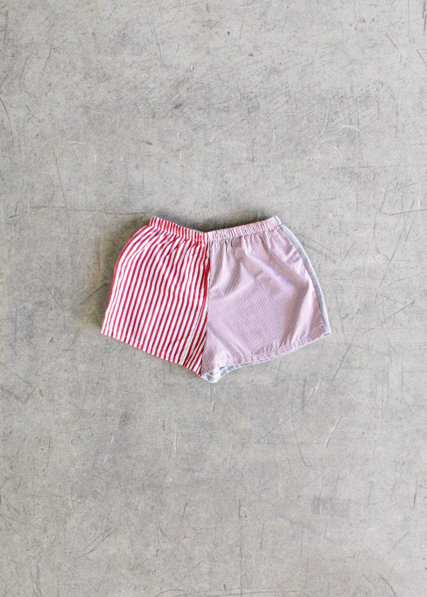 Striped Shirting Pieced Short Bundle