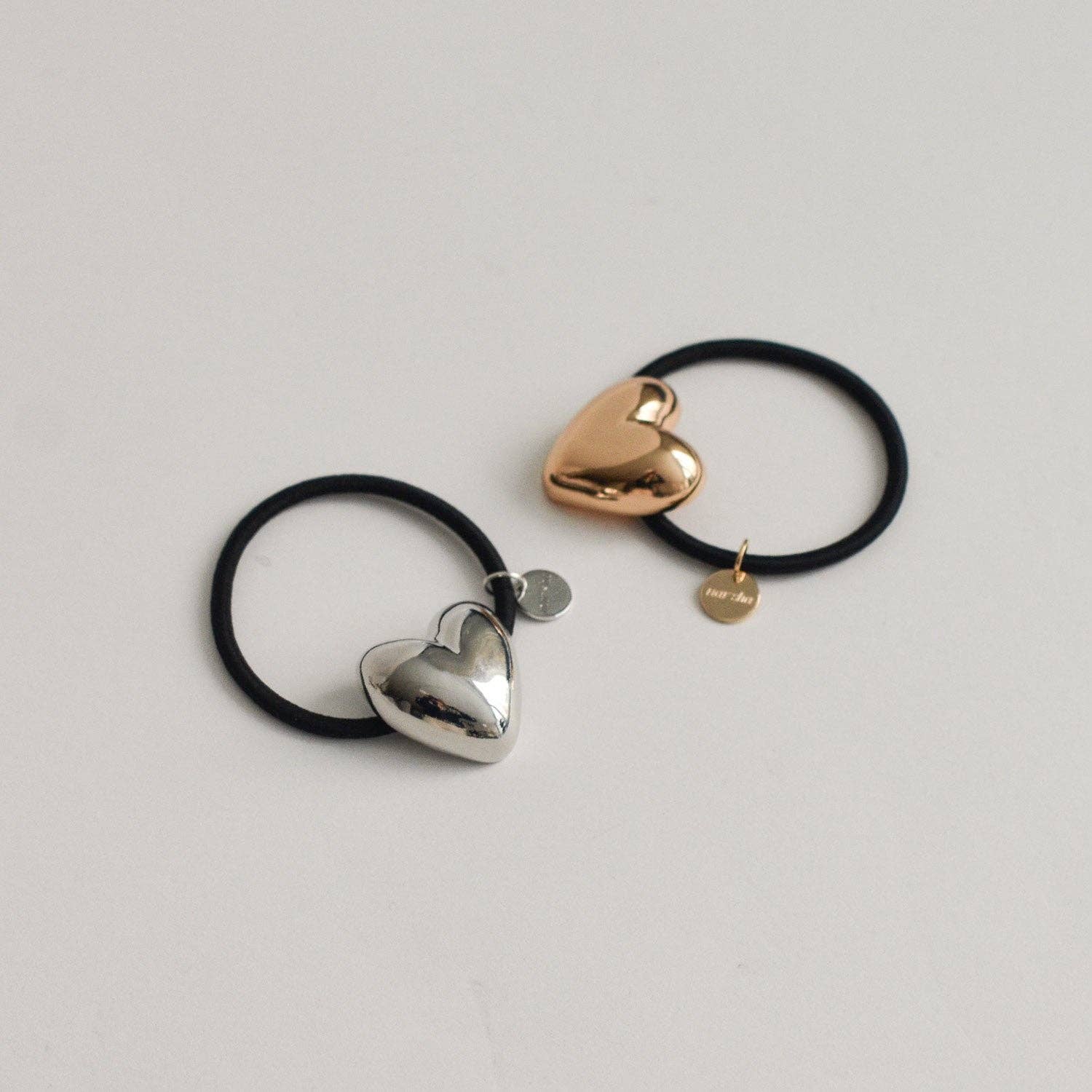 Heart-Shaped Metal Cuff Hair Tie | Gold