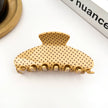 Hair Claw Clip: Polka Dot Beige