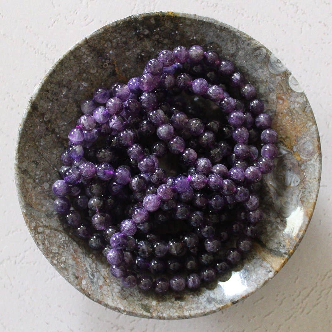 Amethyst Bracelet 4mm/6mm/8mm - Crystals & Stones: 4mm
