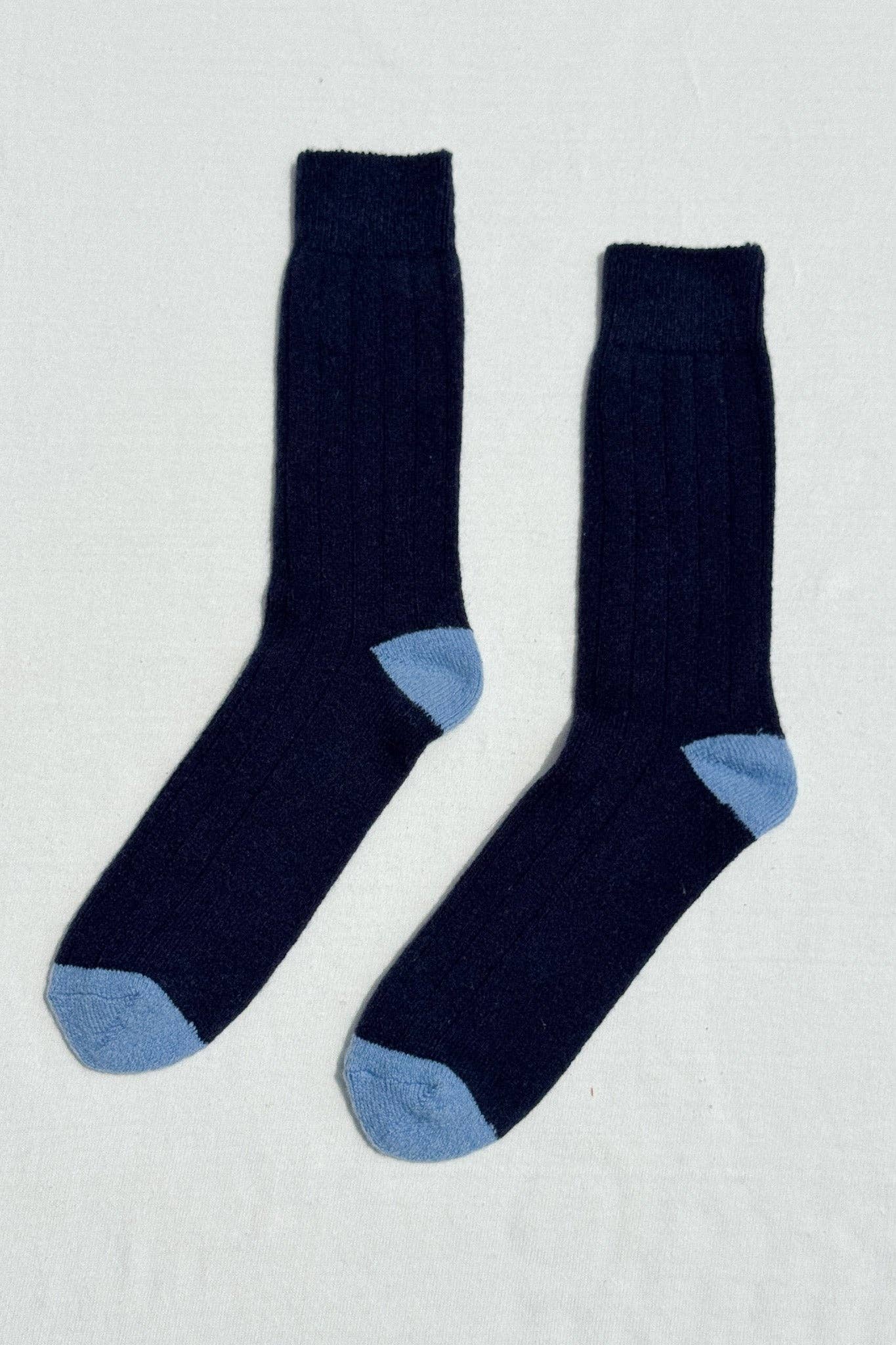EXTENDED Cashmere Classic Socks (wholesale): Navy