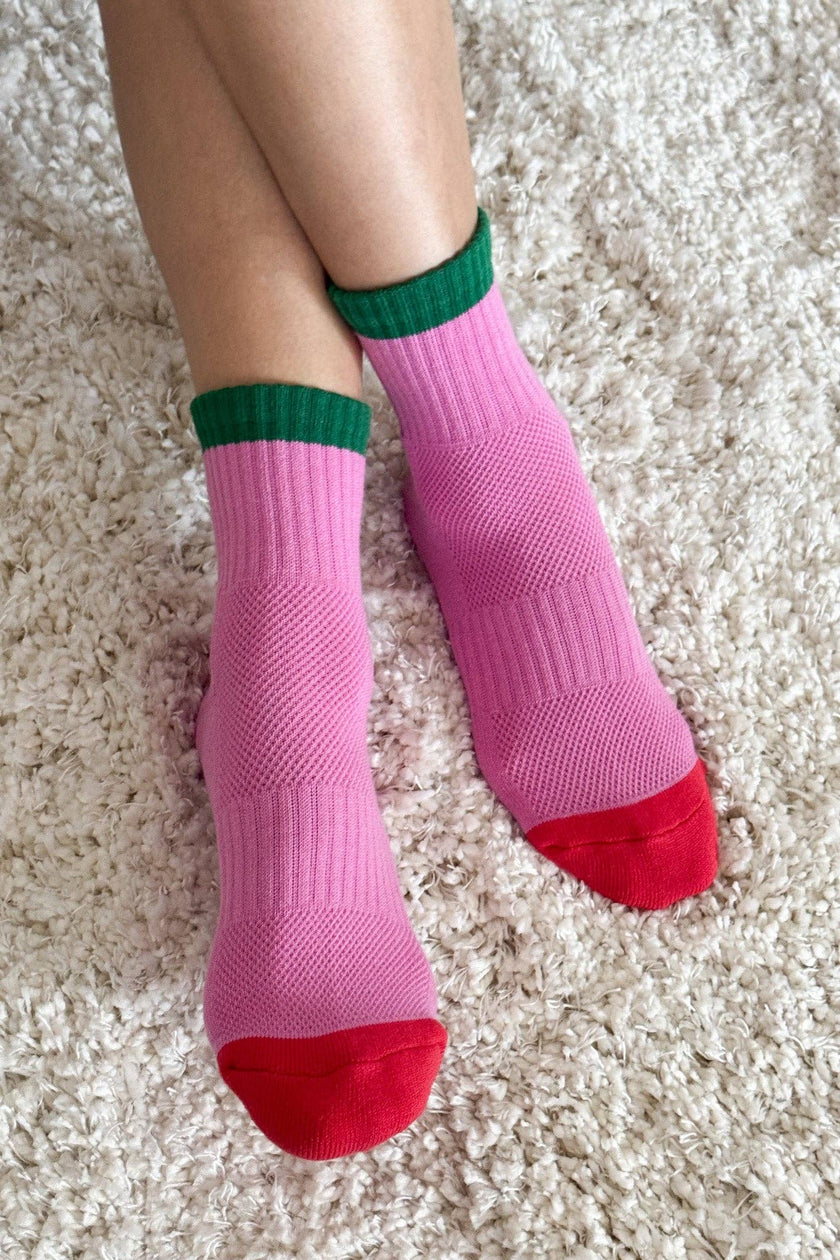 Color Block Girlfriend Socks : Black Coffee