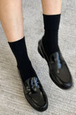 Sneaker Socks: Heart - Black / Cream