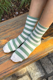 Wide Wally Socks (wholesale): WIDE / MATCHA STRIPE