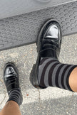 Wide Wally Socks (wholesale): WIDE / MATCHA STRIPE