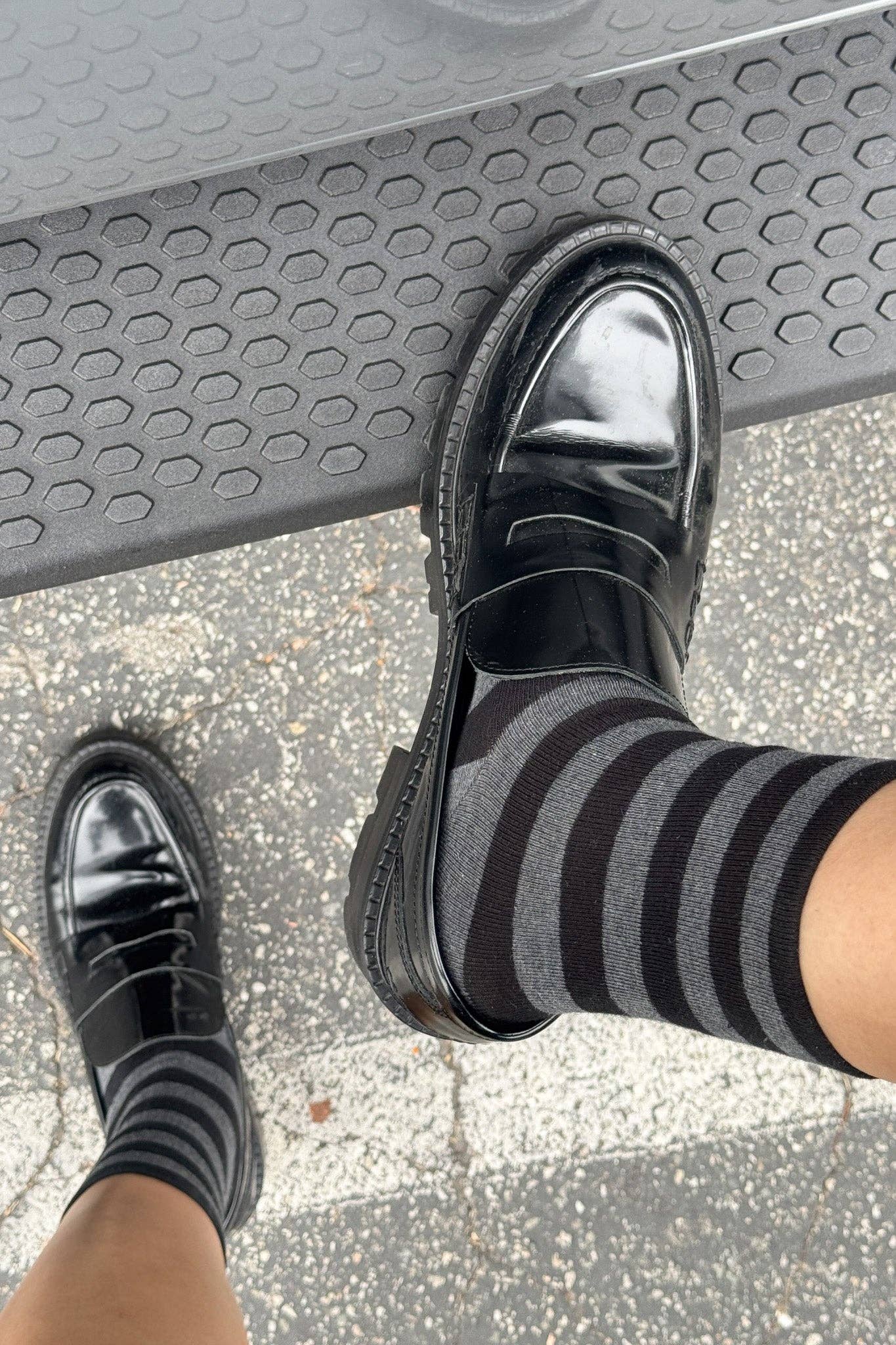 Wide Wally Socks (wholesale): WIDE / MATCHA STRIPE