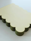 Scalloped Shaped Notepad | Chartreuse + Olive Edge