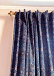 Handloom Block Print Curtain, Indigo Floral Panel | Haseena: 56