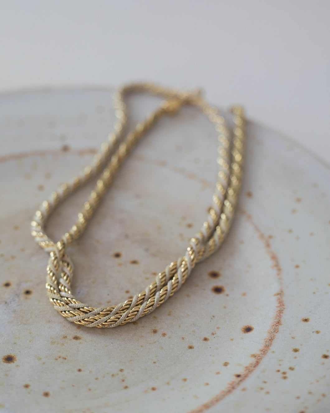 Gold Tone Twist Necklace