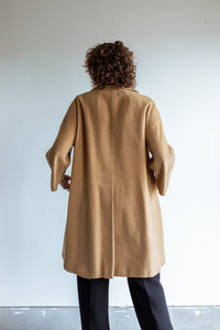 Vintage Beige Wool Overcoat