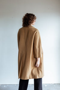 Vintage Beige Wool Overcoat
