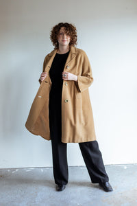 Vintage Beige Wool Overcoat