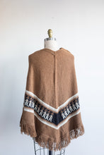 Load image into Gallery viewer, Brown Tonal Alpaca Poncho
