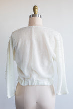 Load image into Gallery viewer, Cream And Pearl Faur Mohair Top
