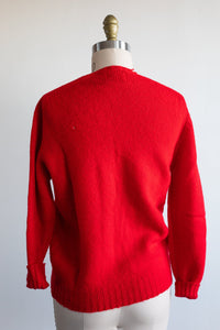 Red Wool Cardigan