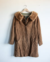 Load image into Gallery viewer, Vintage Suede Fur Collar Jacket
