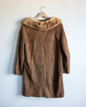 Load image into Gallery viewer, Vintage Suede Fur Collar Jacket
