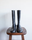 Black Midi Round Toe Winter Boots | W7