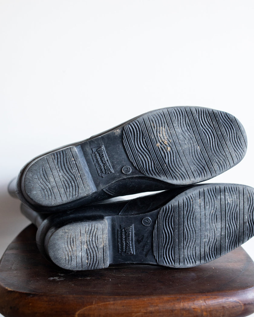 Black Midi Round Toe Winter Boots | W7