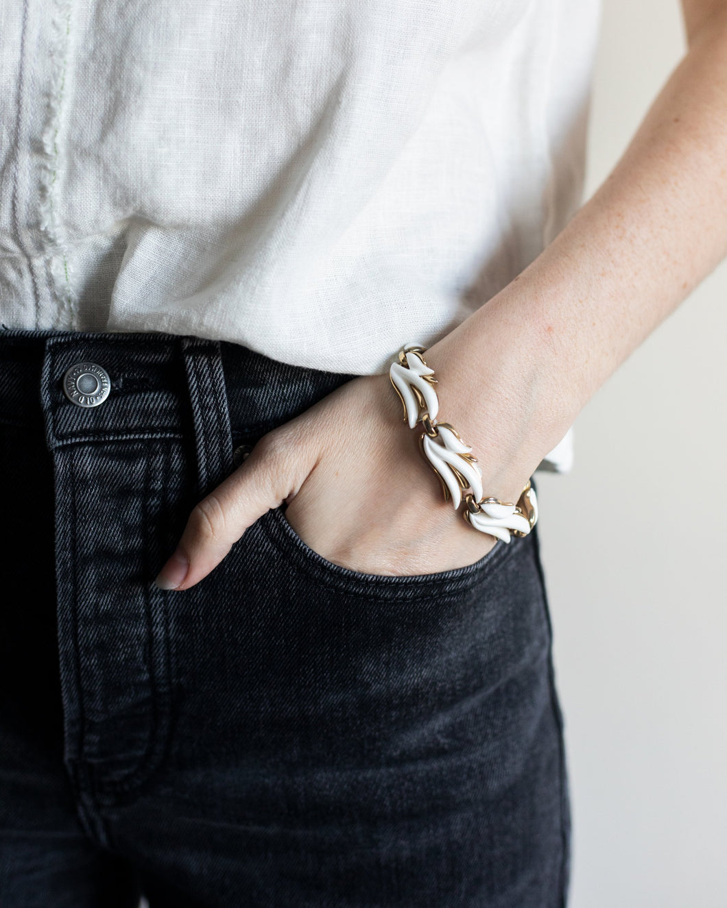 White Gold Tone Bracelet