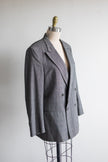 Christian Dior Double Breasted Gray Wool Blazer
