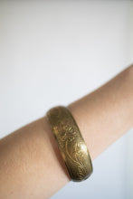 Load image into Gallery viewer, Floral Brass Bangle

