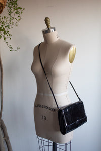 Black Patent Long Strap Shoulderbag
