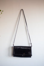 Load image into Gallery viewer, Black Patent Long Strap Shoulderbag
