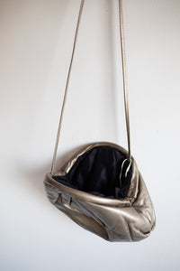 Padded Bronze Long Strap Shoulder Bag