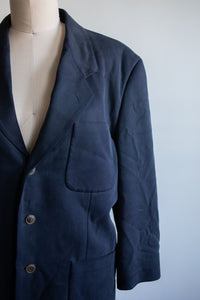 Navy Silk Blazer