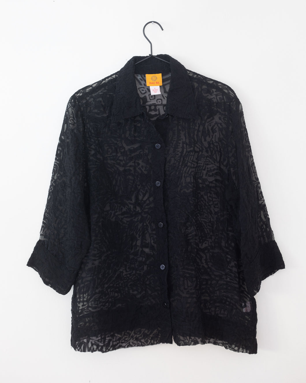 Black Sheer Buttonup