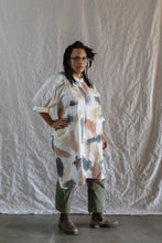 Load image into Gallery viewer, Kiki pinafore in hand painted medium weight linen
